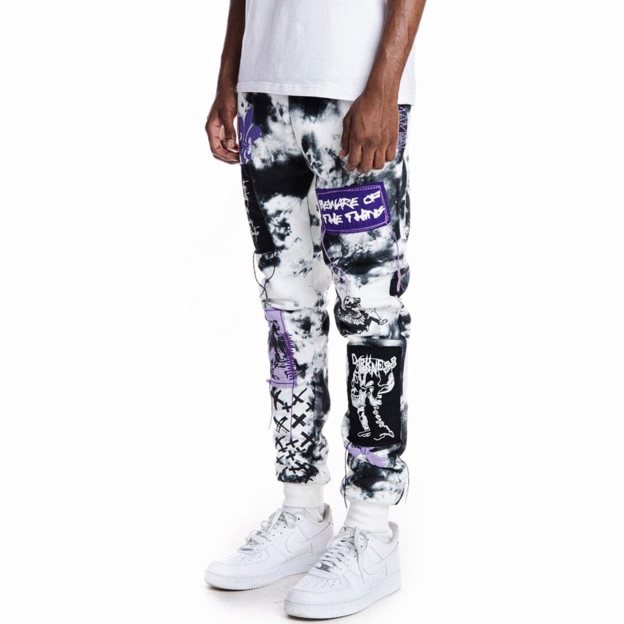 Smoke Rise Gothic Fashion Fleece Joggers (Cloud Black) FP21658-MP