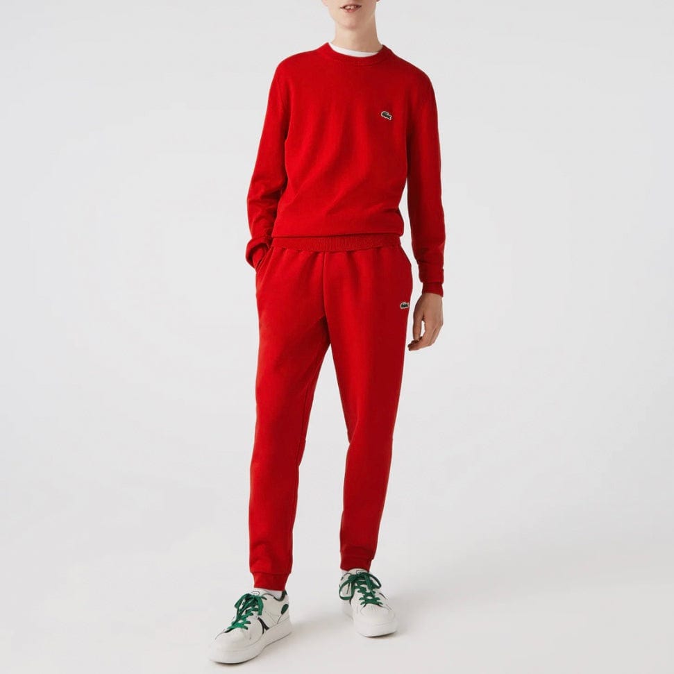 Lacoste Tapered Fit Fleece Trackpants (Red) XH2529-51