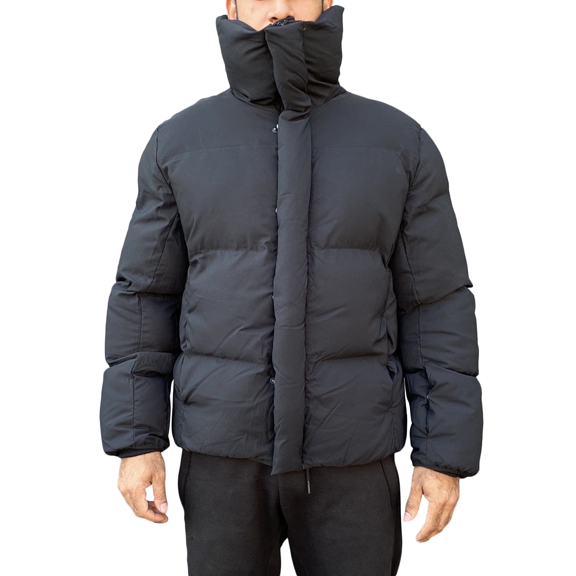 Jordan Craig High Collar Puffer Coat (Black)