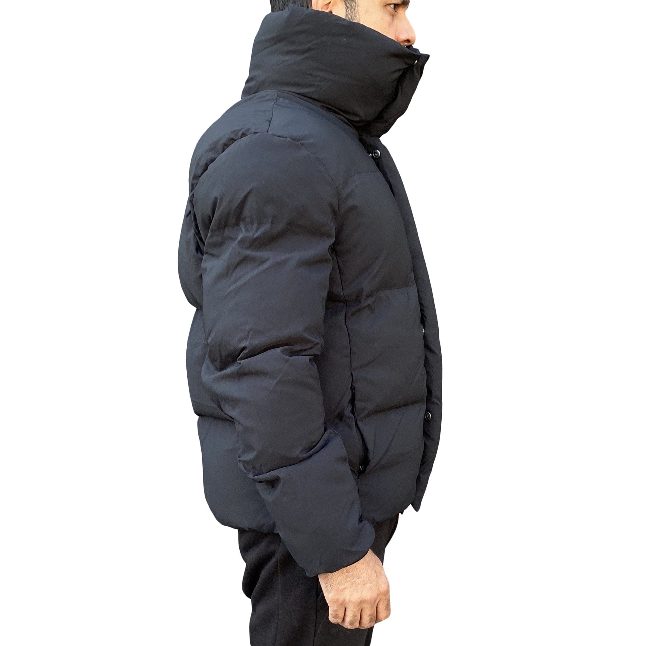 Jordan Craig High Collar Puffer Coat (Black)
