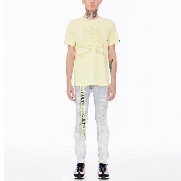 Cult Of Individuality Shimuchan Crew Neck Tee (Lemonade) 621A3-K36B