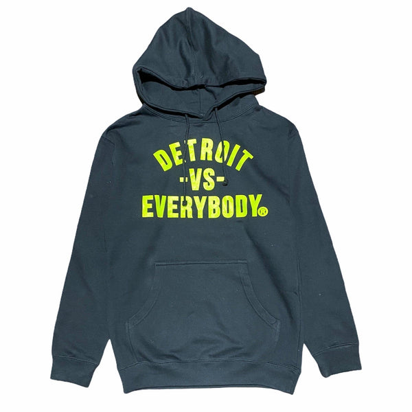 Detroit Vs Everybody Hoodie (Black/Neon Green)