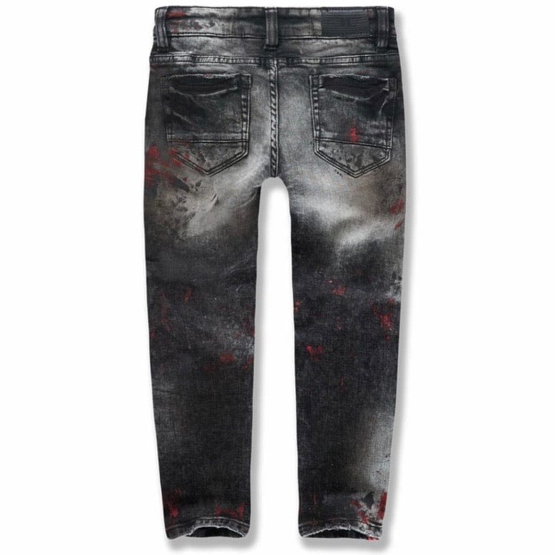Kids Jordan Craig Sugar Hill Striped Denim Jeans (Crimson) JM3430K
