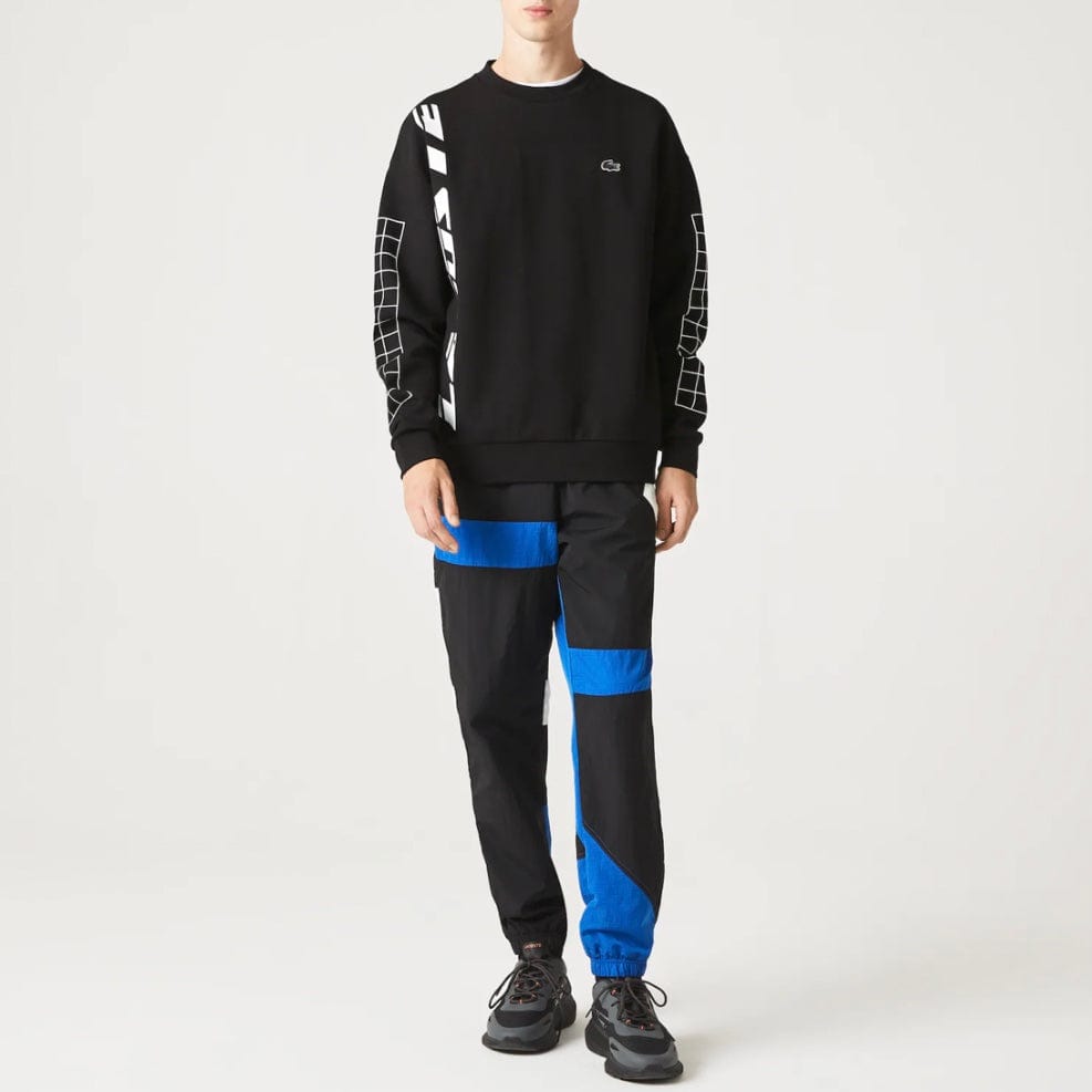 Lacoste Loose Fit Two-Ply Pique Sweatshirt (Black) SH0068-51