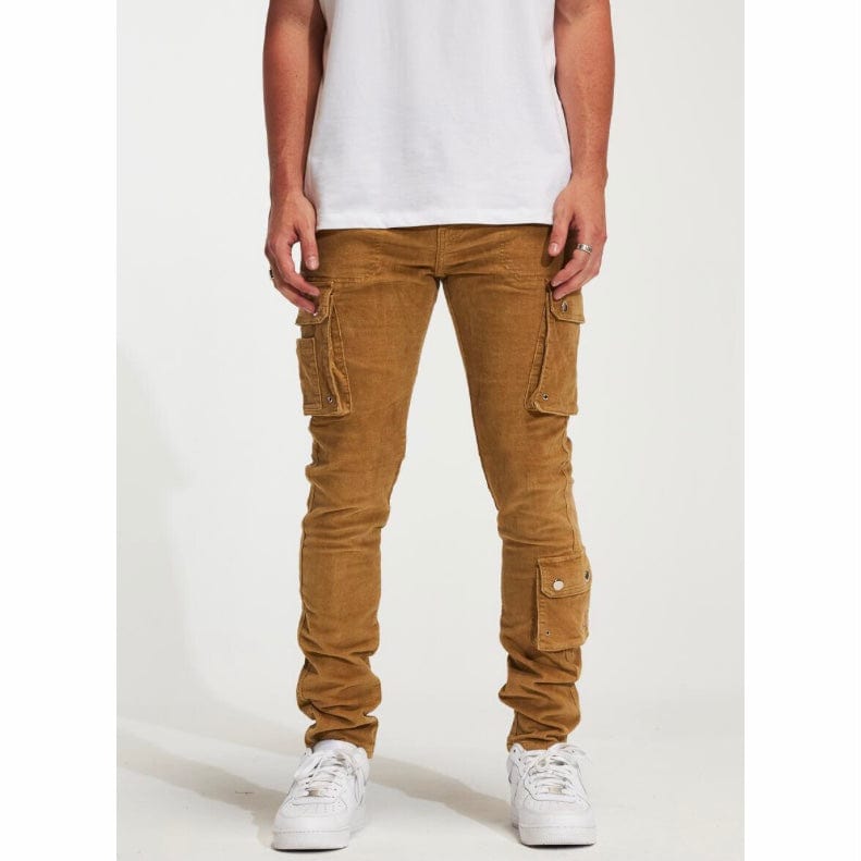 Crysp Roy Corduroy Cargo Pants (Brown Corduroy) CRYSP231-114