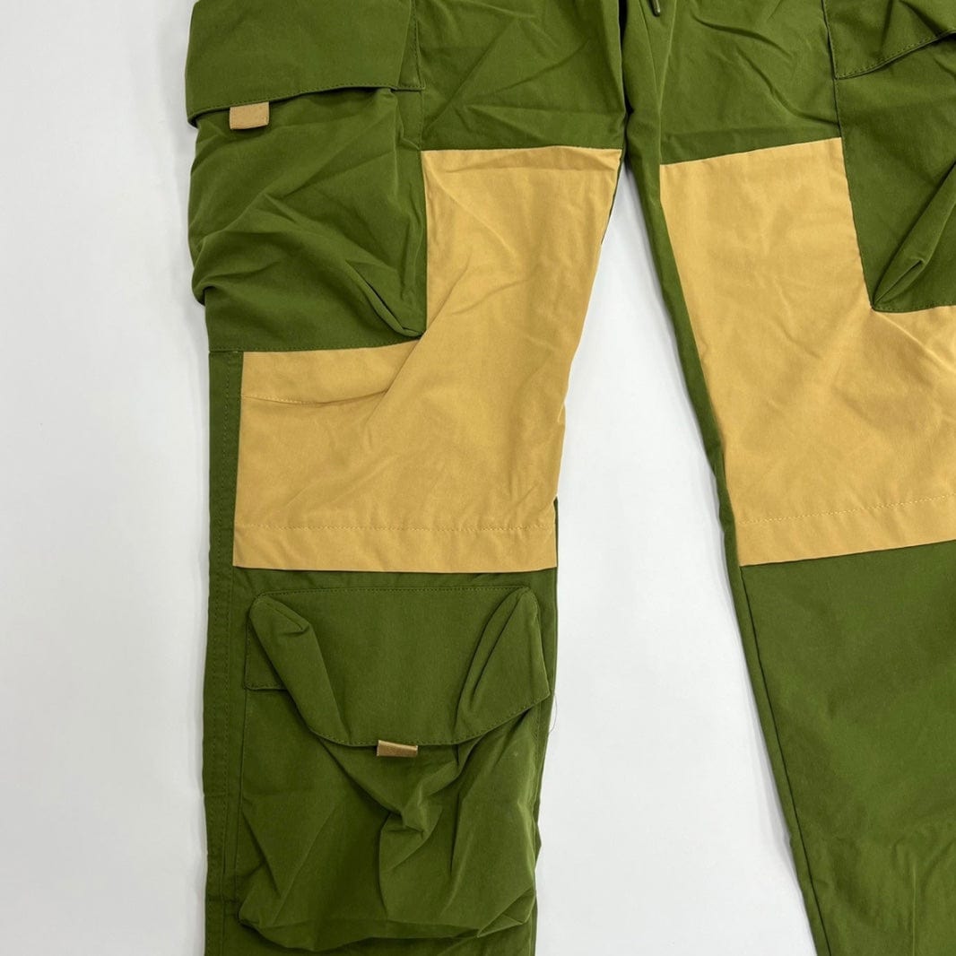 Rebel Minds Nylon Cargo Colorblock Pants (Olive) 122-431