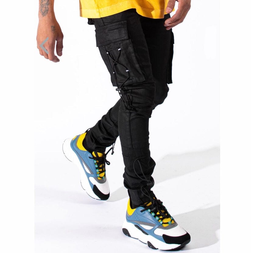 Serenede 1111 Cargo Jeans (Black Wax) 1111-W