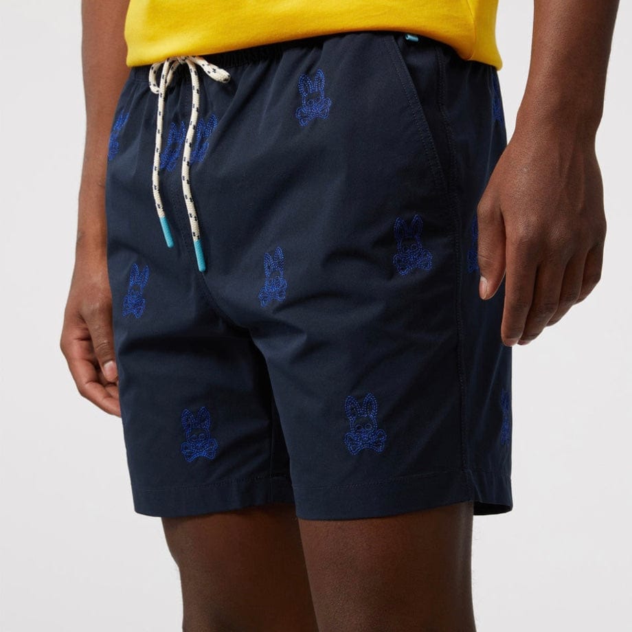 Psycho Bunny Larkin Swim Shorts (Navy) B6W514T1PO