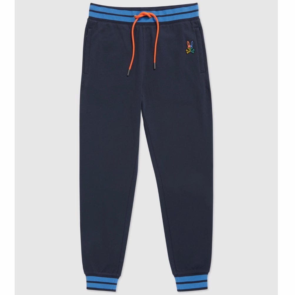 Psycho Bunny Warwick Colorblock Logo Pants (Navy) B6P112Q1FT