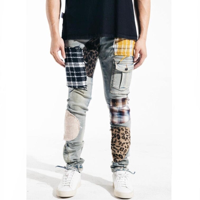 Embellish Trey Cargo Denim Jeans (Blue) EMBSP221-141