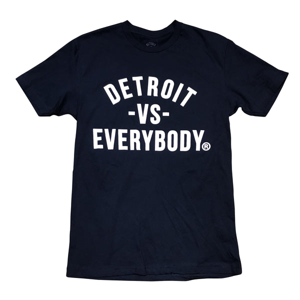 Detroit Vs. Everybody T-Shirt (Navy/White) - DET777