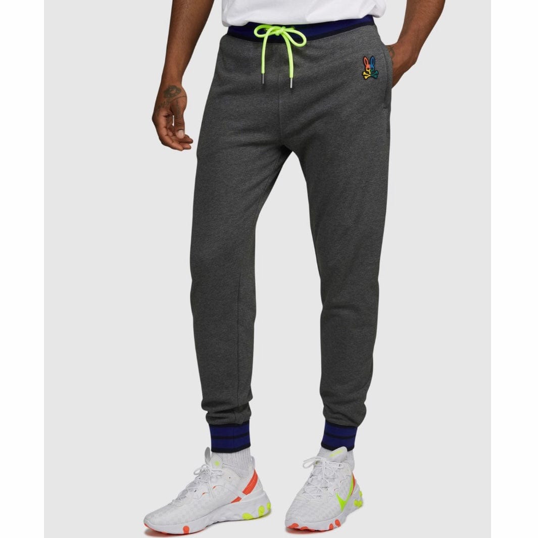 Psycho Bunny Warwick Colorblock Logo Pants (Heather Storm) B6P112Q1FT