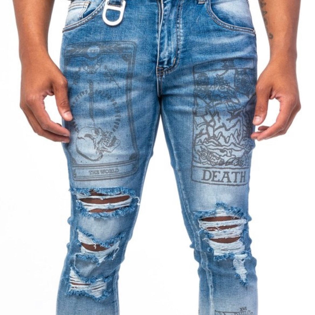 Gala Prophetic Printed Denim (Blue) G6-20