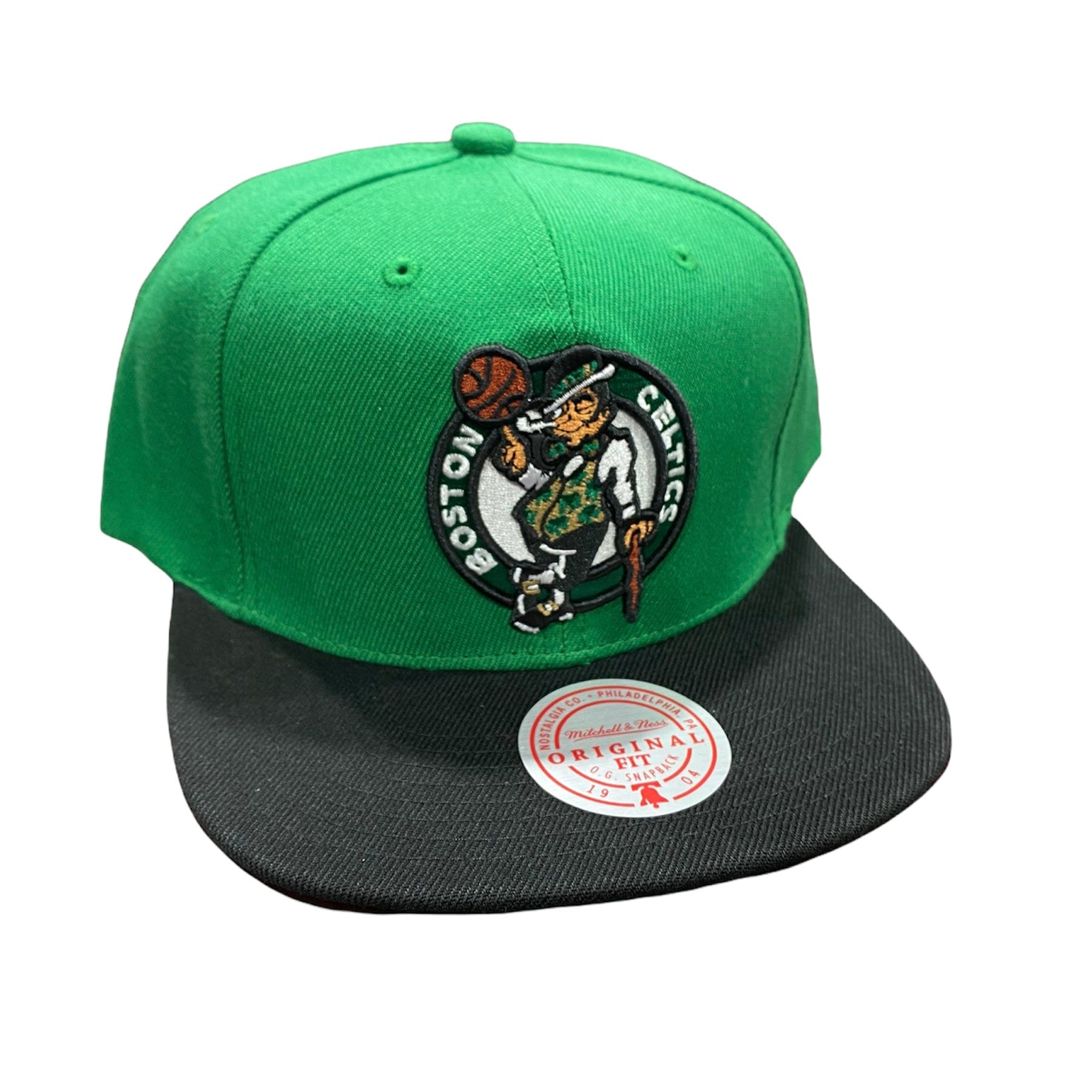 Mitchell & Ness Boston Celtics Snapback Hat Cap Green NBA Shorts Hooks Black