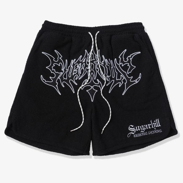"Zambia" Woven Terry Shorts (black)