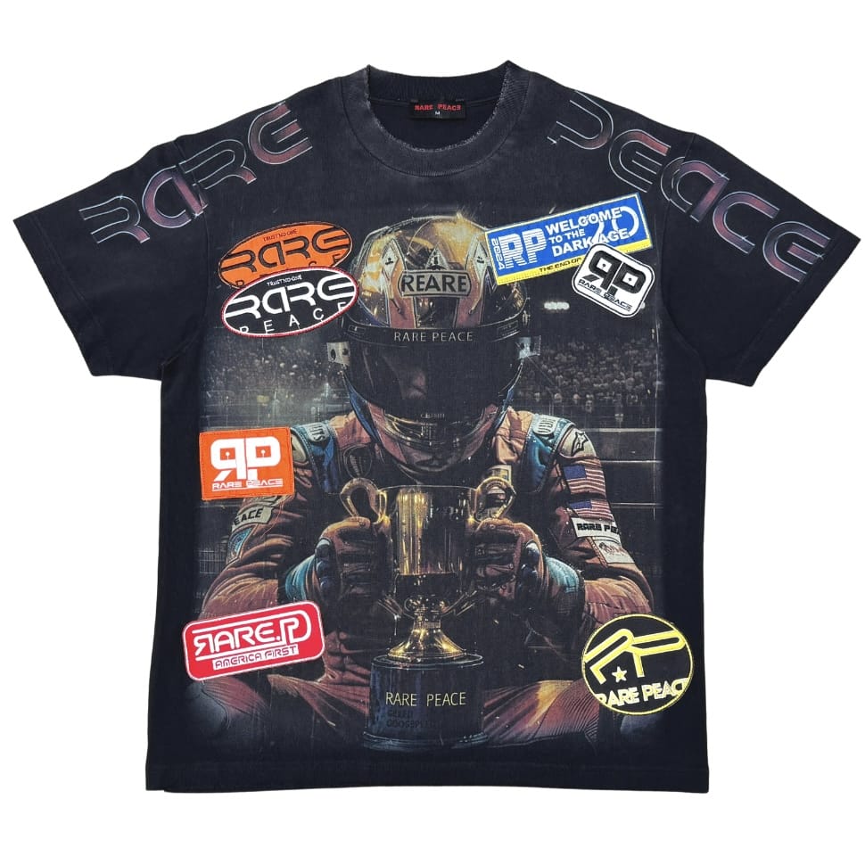 Rare Peace Racer Multi Patch Tee (Black) RT6148
