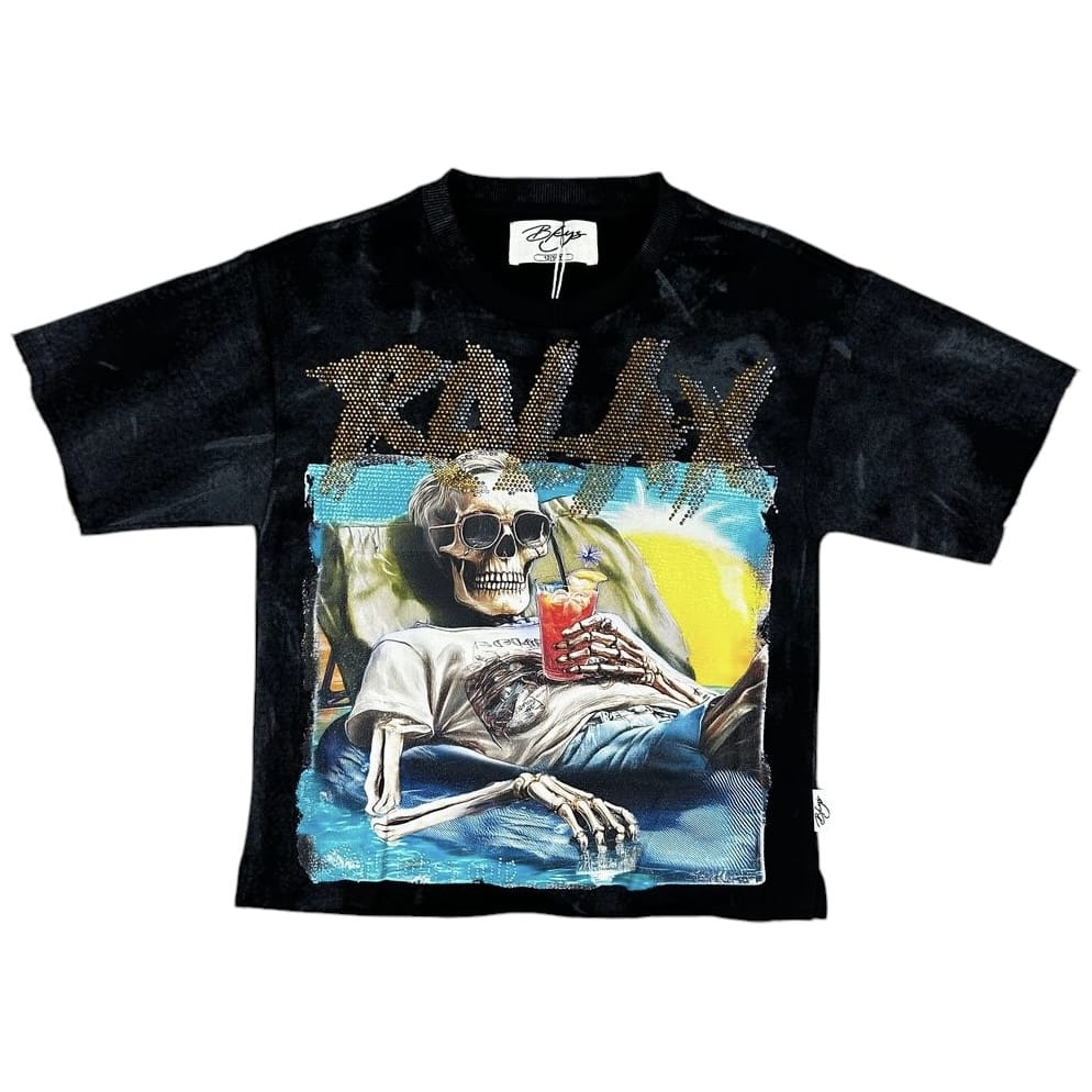 Boys BKYS Relax Cropped Tee (Black) T1459B