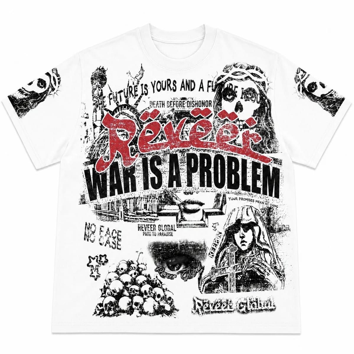 Reveer War Is A Problem Tee (White) FC-06TW