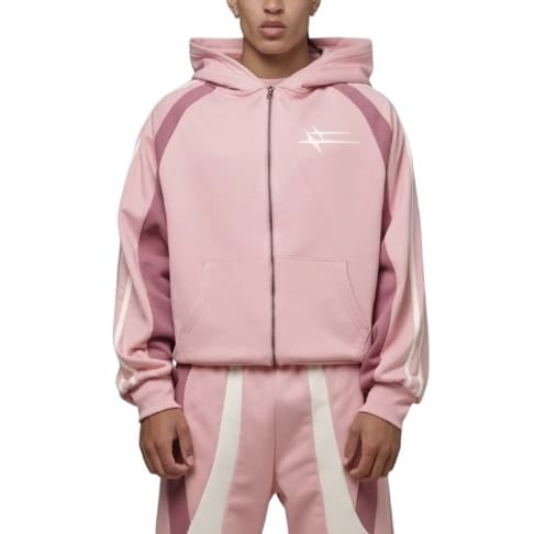 Loiter Hybrid Tek Zip Hoodie & Sweatpants Set (Pink)