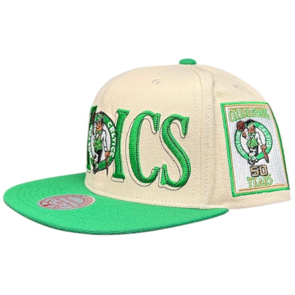 Mitchell & Ness Nba Boston Celtics Across The Board Snapback (Cream)