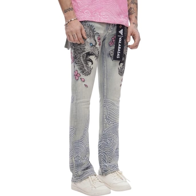 Valabasas Tenka Stacked Denim Jean (Light Blue Wash) VLBS-VJ3-1127