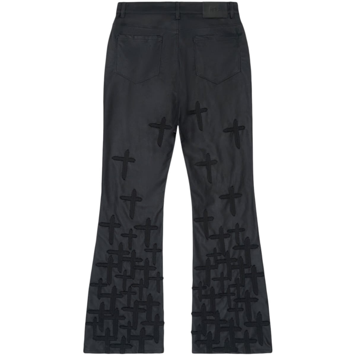 Rta Mael Slim Flare Jean (Black Descending Cross)