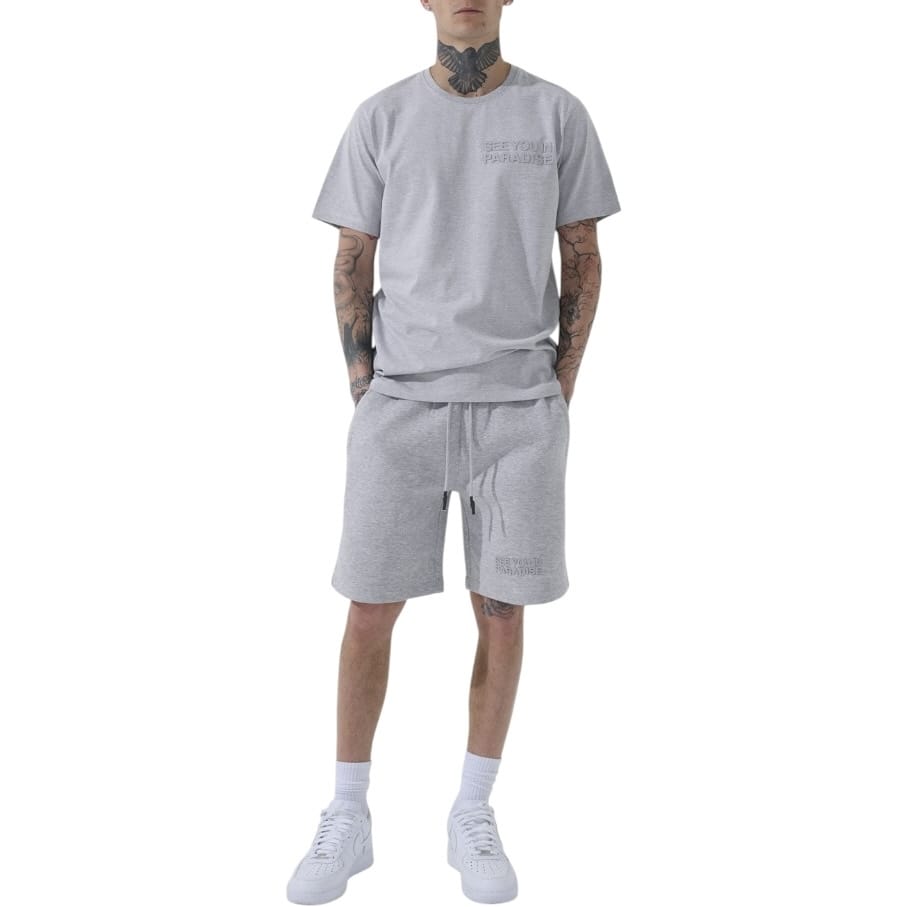 See You In Paradise Tonal Short Set (Heather Grey) 2078A/2078S