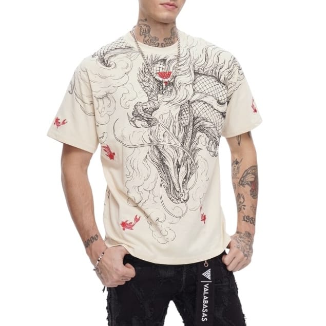 Valabasas Mythic Flow Tee (Beige) VLBS-VT1-1098