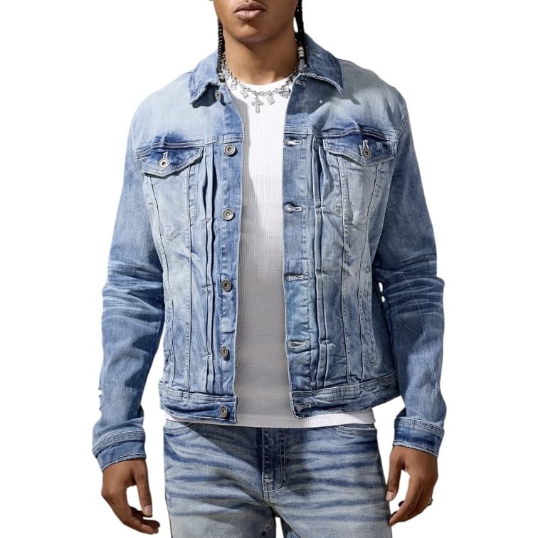 Jordan Craig Foundry Denim Trucker Jacket (River Blue) JJ2385