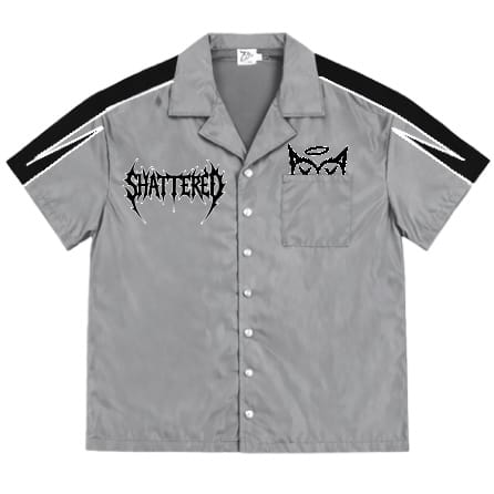 Shattered Hearts Logo Nylon Short Set (Gray/Black)