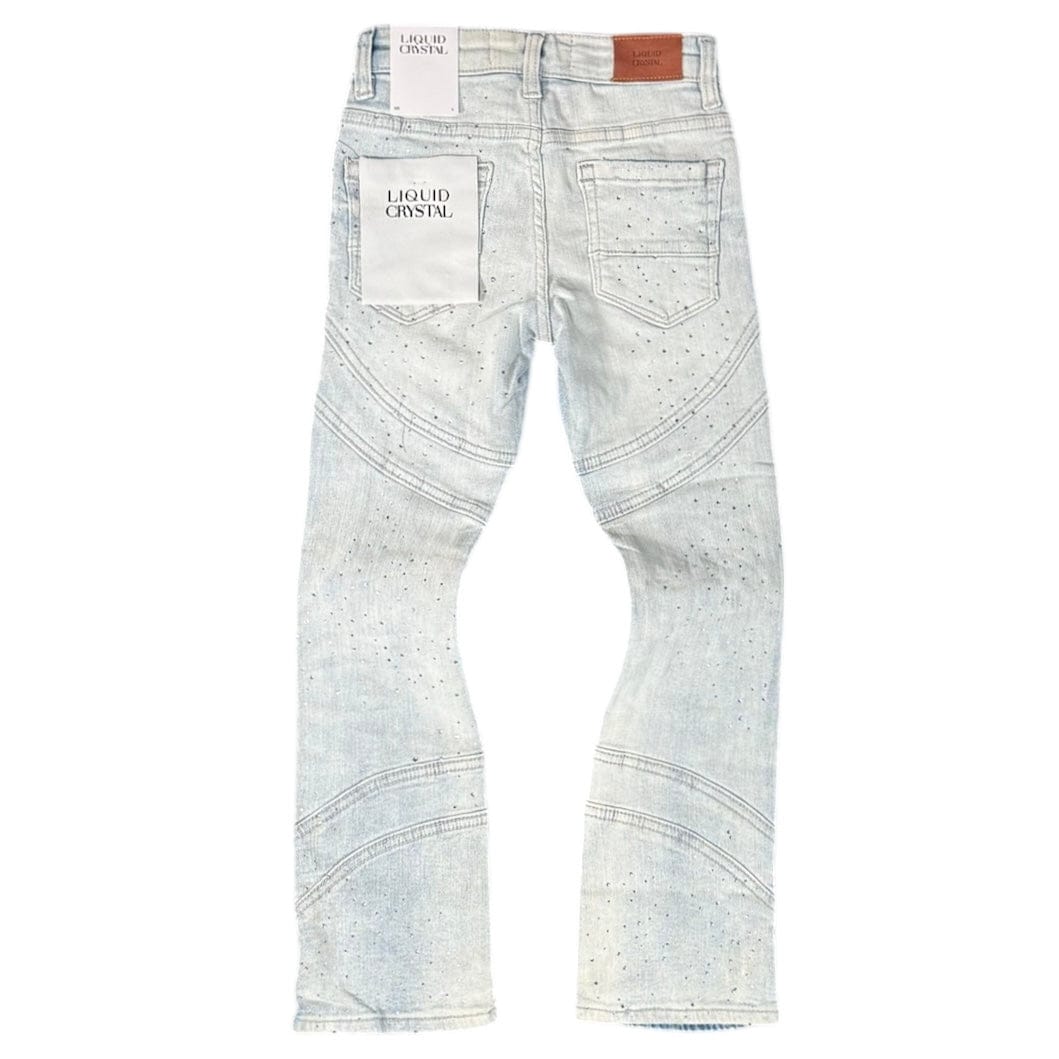 Kids Liquid Crystals Sharp Stacked & Crystal Jean (Iced White) JTF2333KB