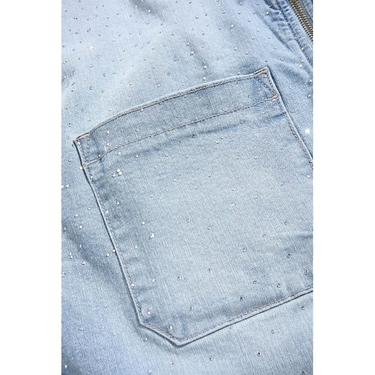 Jordan Craig Radiant Denim Zip Up Shirt (Ice Blue) 2082