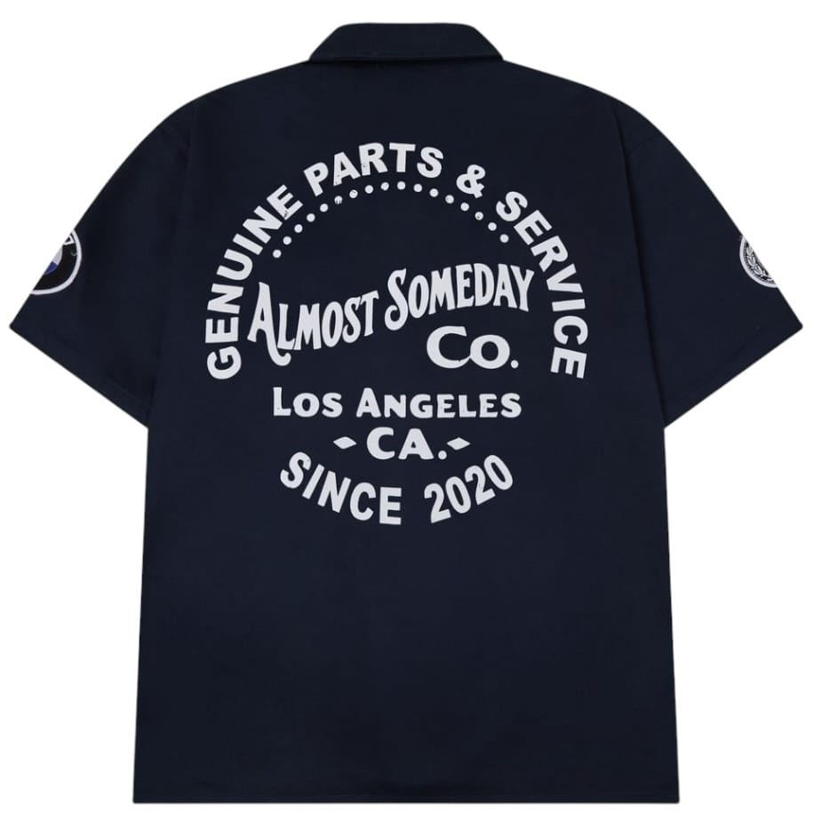 Almost Someday Mechanic Button Up Shirt (Navy) AS-S26-129