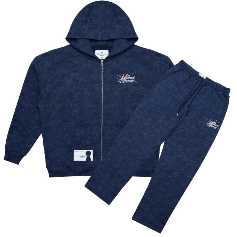 By Appointment Only Past Behind Us Zip Hoodie & Sweatpants Set (Blue)