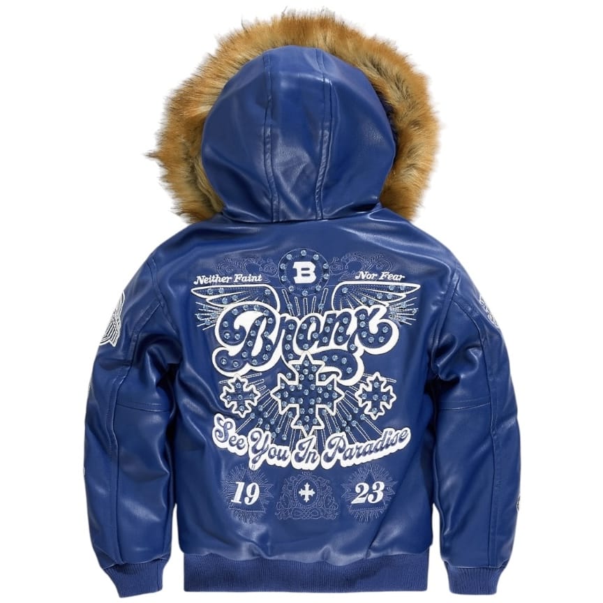 Boys See You In Paradise Da Bronx Bomber Jacket (Navy) 91680B