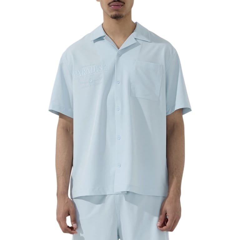 See You In Paradise Club Shirt and Short Set (Light Blue)