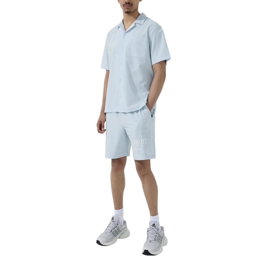 See You In Paradise Detroit Motor Club SS Shirt & Short Set (Light Blue)