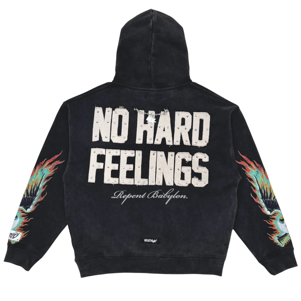 Wrathboy No Hard Feelings Hoodie (Vintage Black) WB05-151-VBK