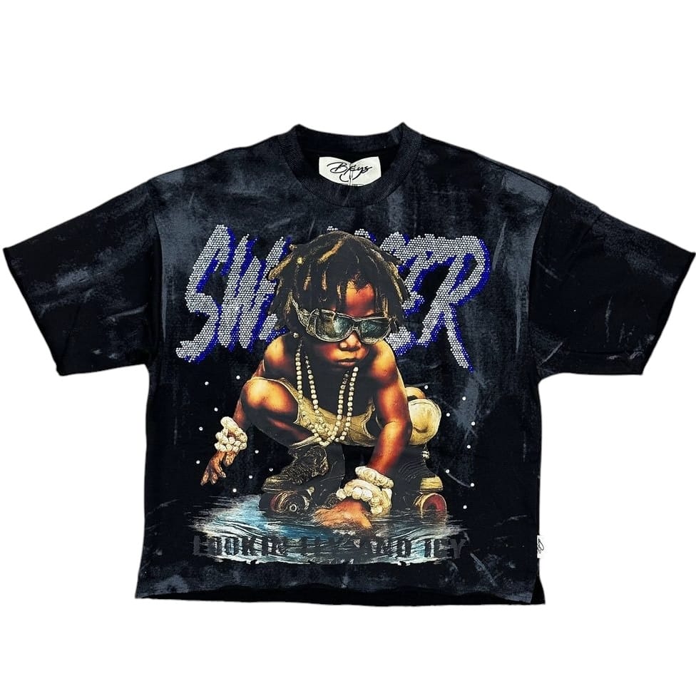 BKYS Swagger French Terry Cropped Tee (Black) T1452