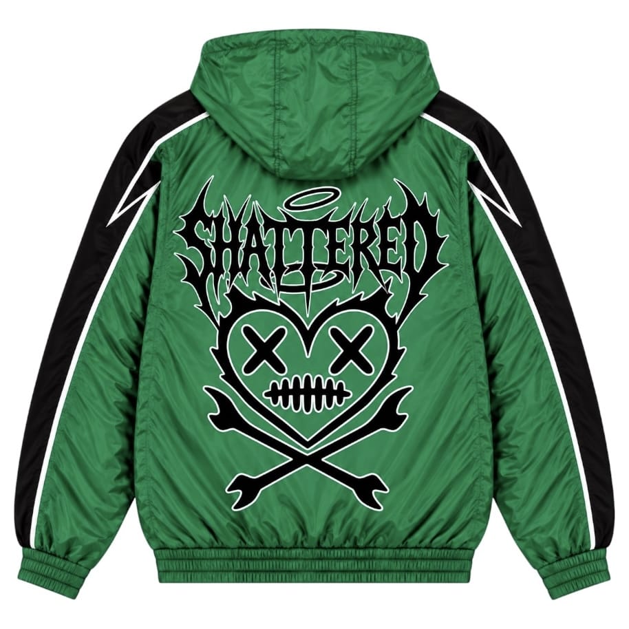 Shattered Hearts Peekaboo Nylon Set (Green)