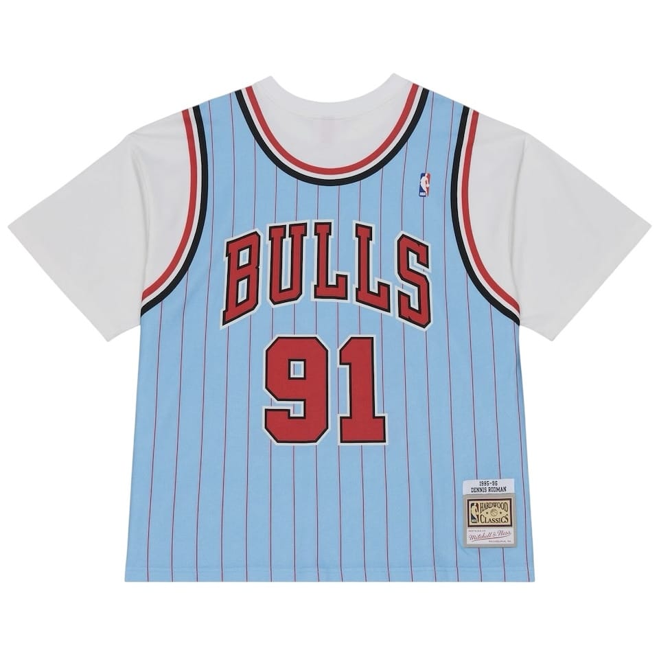Mitchell & Ness Chicago Bulls 1995-96 Best In Class Jersey Tee (Lt. Blue)