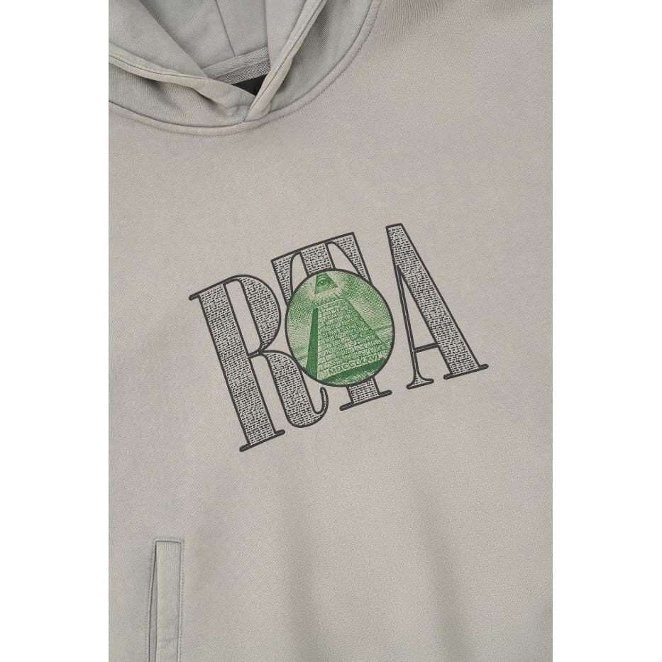 Rta Kam Cropped Oversized Hoodie (Dusted Grey Money Stamp)