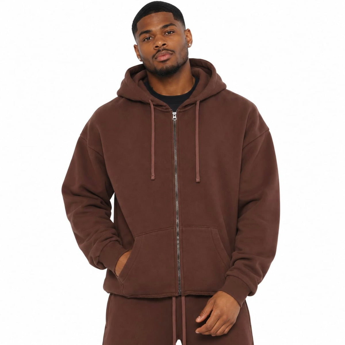Cult Of Individuality French Terry Zip Hoodie & Sweatpants Set (Pinecone)