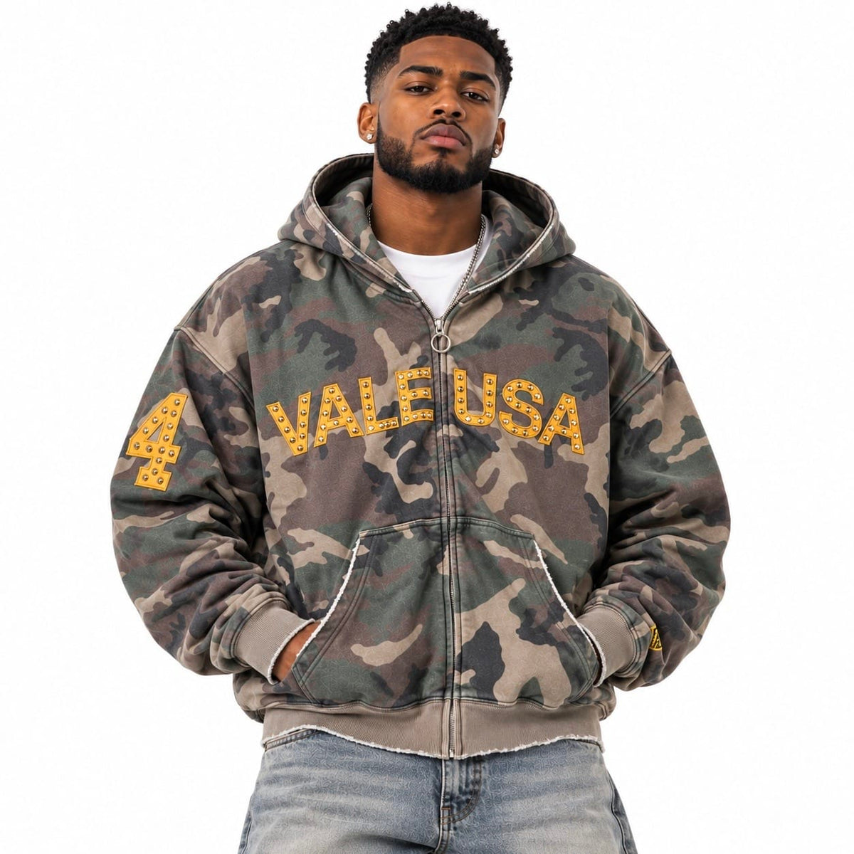 Vale Forever Camo Zip Up Hoodie (Camo)