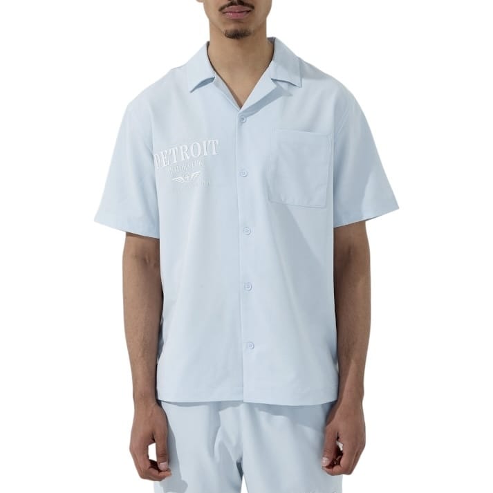 See You In Paradise Detroit Motor Club SS Shirt & Short Set (Light Blue)