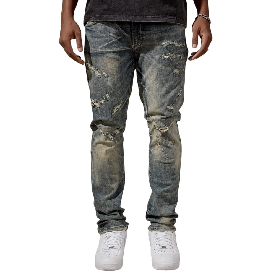 Jordan Craig Collins Straight Fit Geostorm Denim (Desert Blue) JC2400