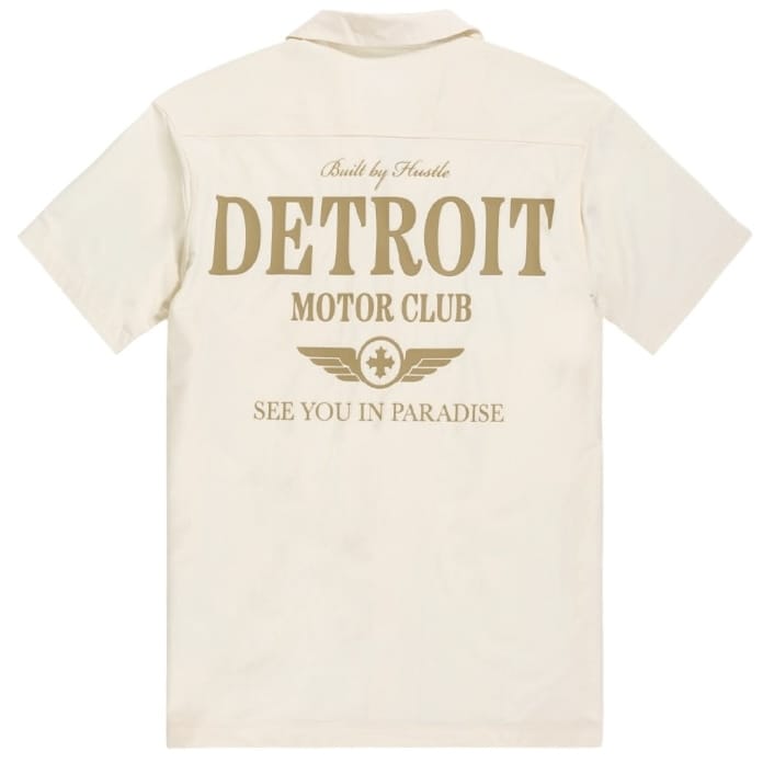 See You In Paradise Detroit Motor Club SS Shirt & Short Set (Cream)