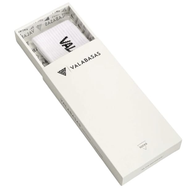 Valabasas Footprint Socks (White) VAL-SOCK-001