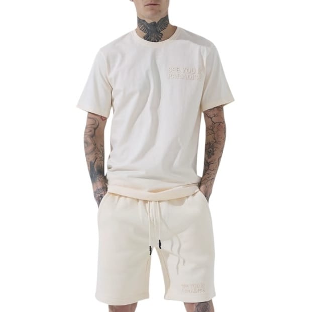 See You In Paradise Tonal Shorts (Bone) 2078S