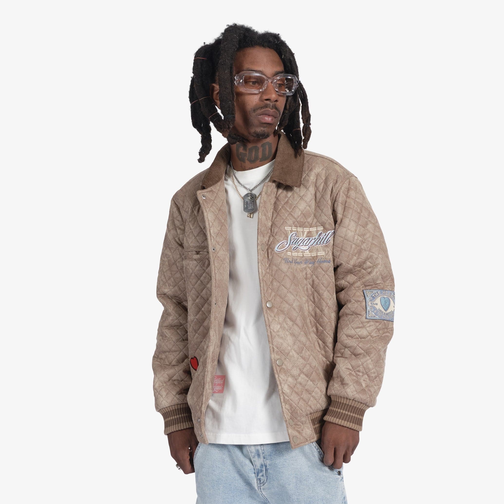"The Heart" Quilted Jacket (beige)